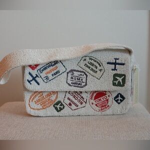 Viral beaded travel stamp bag